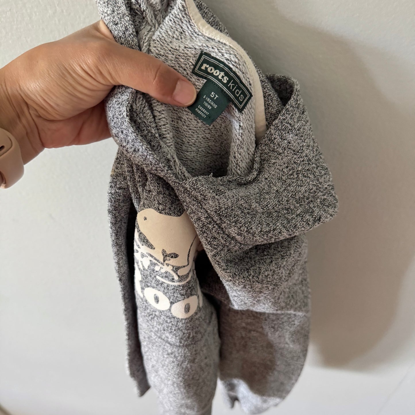 Roots / Salt and pepper hoodie / 5T