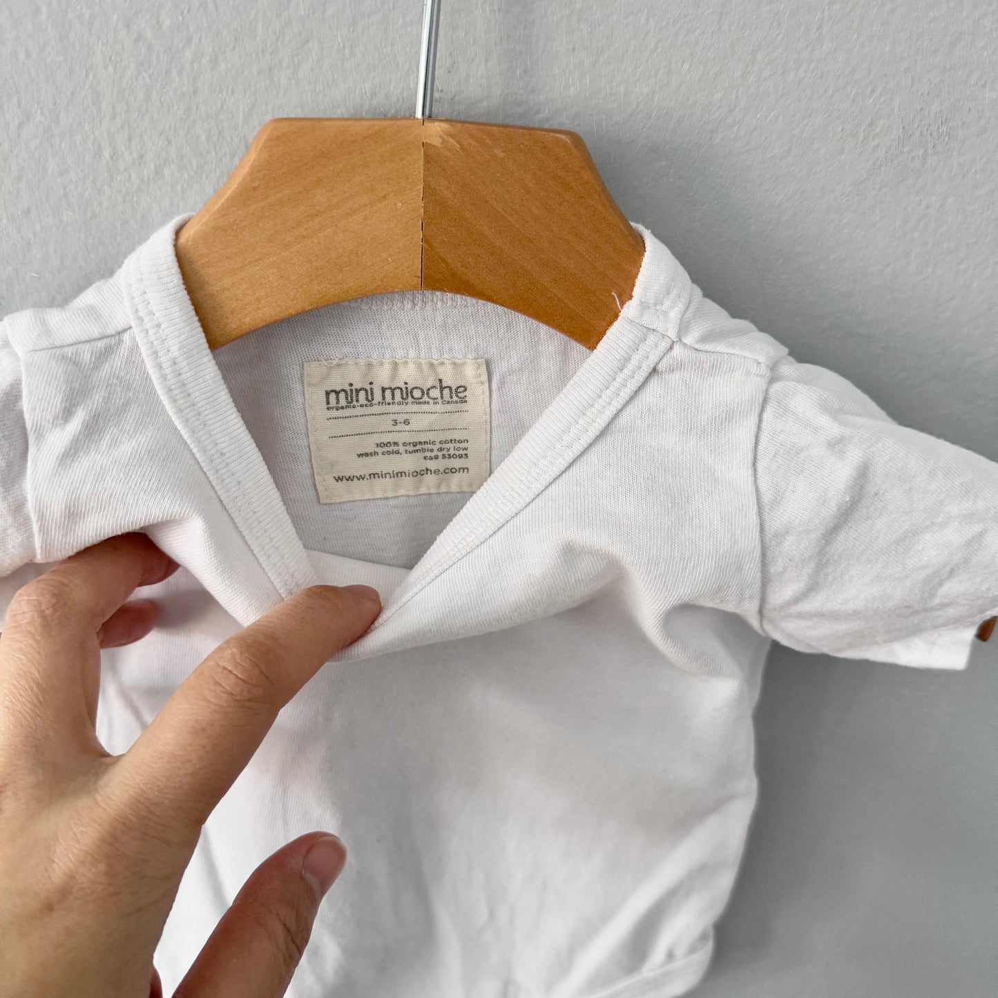 Mini mioche / White short sleeve onesie / 3-6M