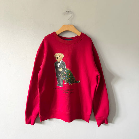 Polo Ralph Lauren / Red Polo bear holiday sweatshirt / 10-12Y
