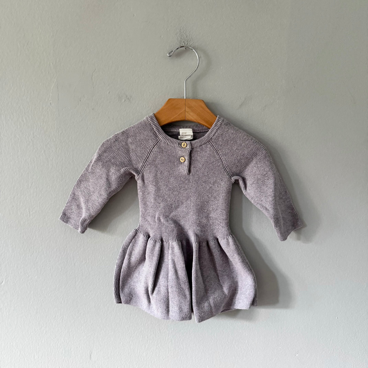 H&M / Purple knit dress / 2-4M