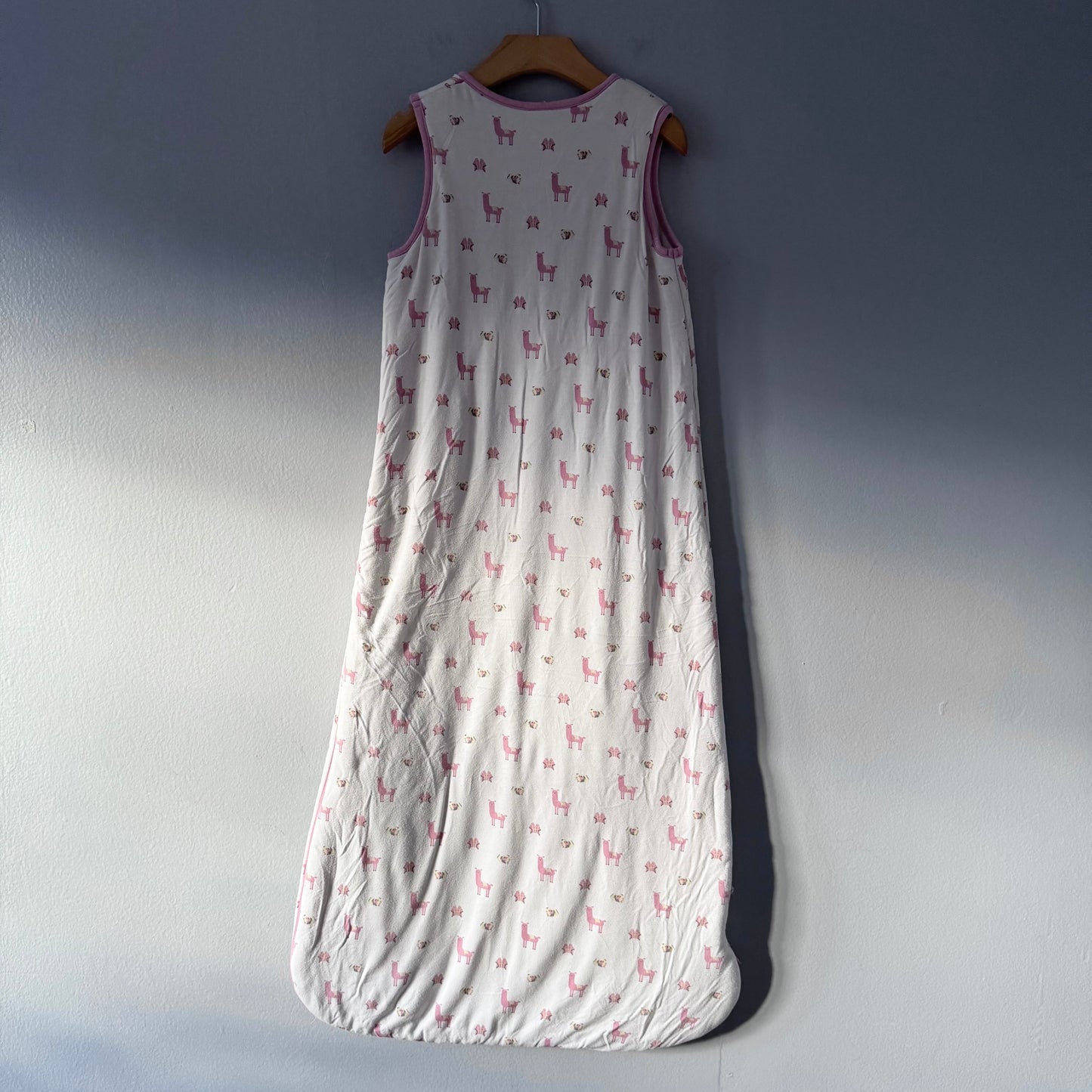 Kyte / White x pink alpaca sleep sack 2.5 tog / 18-36M