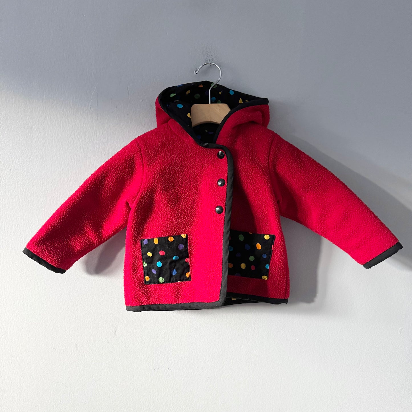 Louise Beland -  Vintage / Red fleece jacket / 18M