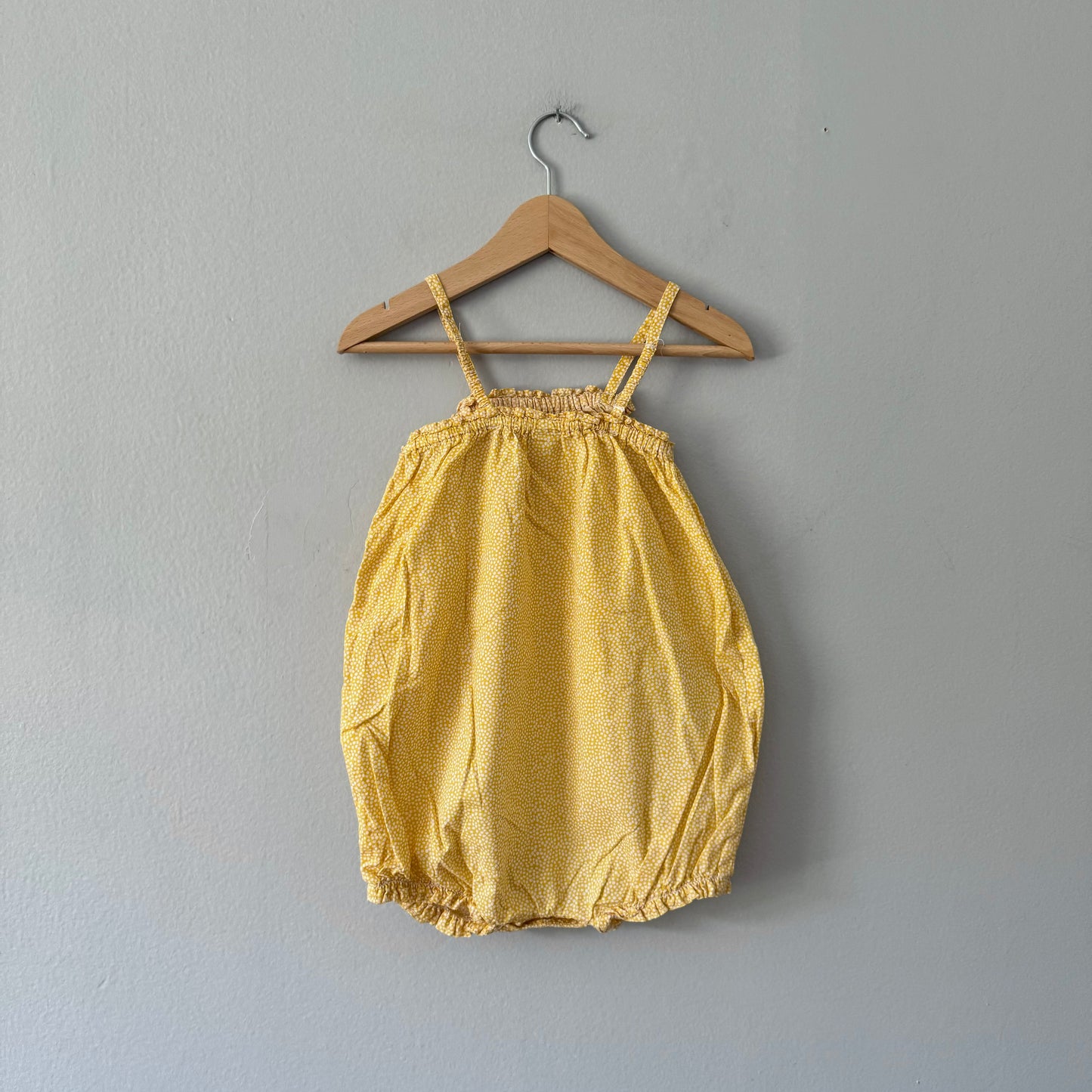 H&M / Yellow cami bubble romper / 18-24M