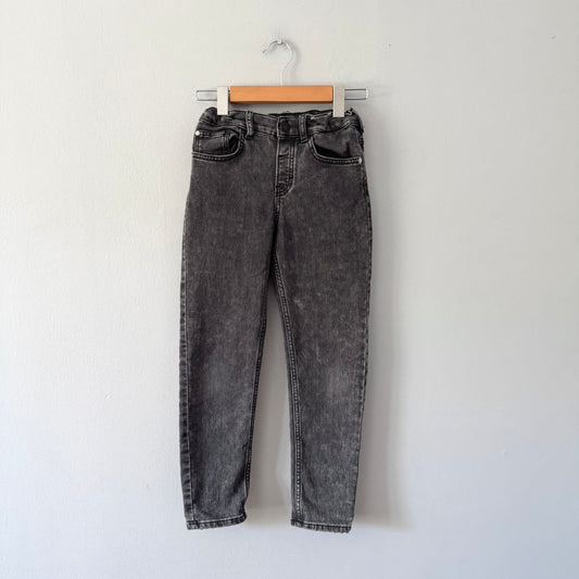 H&M / Black stretch denim / 7-8Y