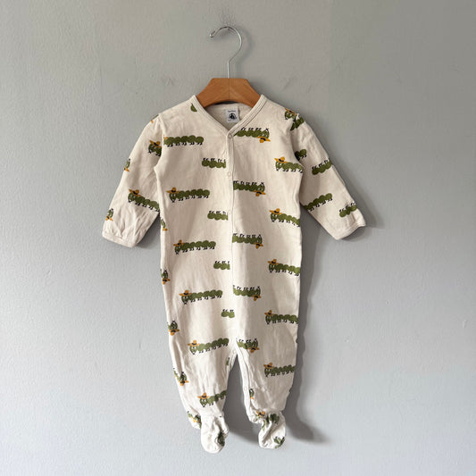 Petit bateau / Ivory x caterpiller romper / 12M