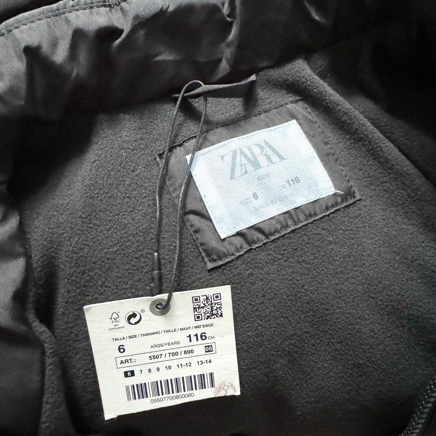 Zara / Puffer coat / 6Y - New with tag