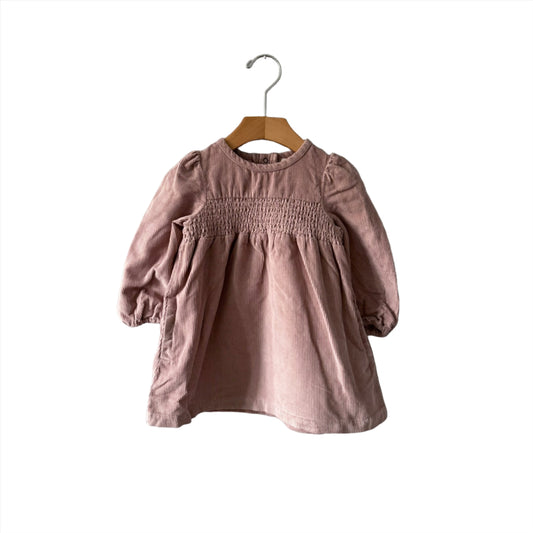 Pehr / Pink beige corduroy dress / 18-24M