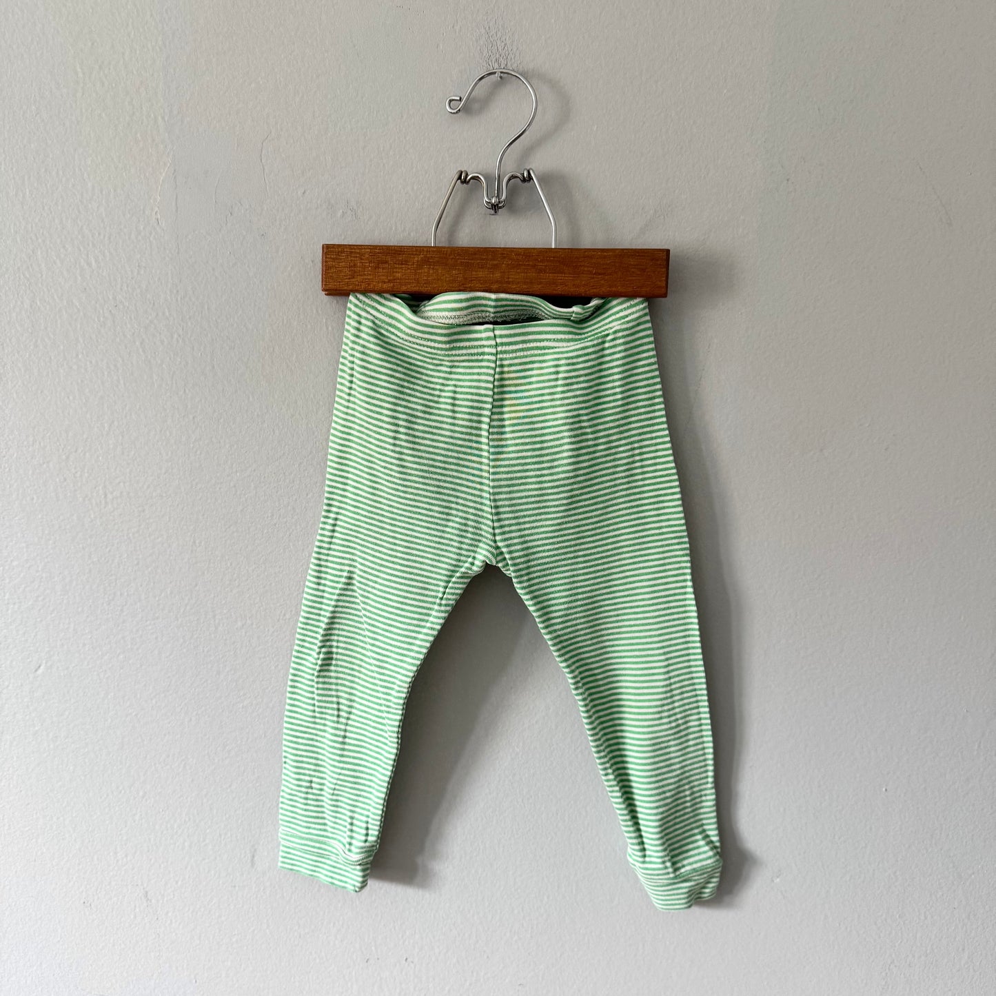 Gap / White green stripe pants / 2Y