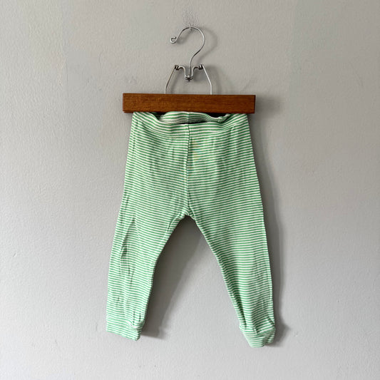 Gap / White green stripe pants / 2Y