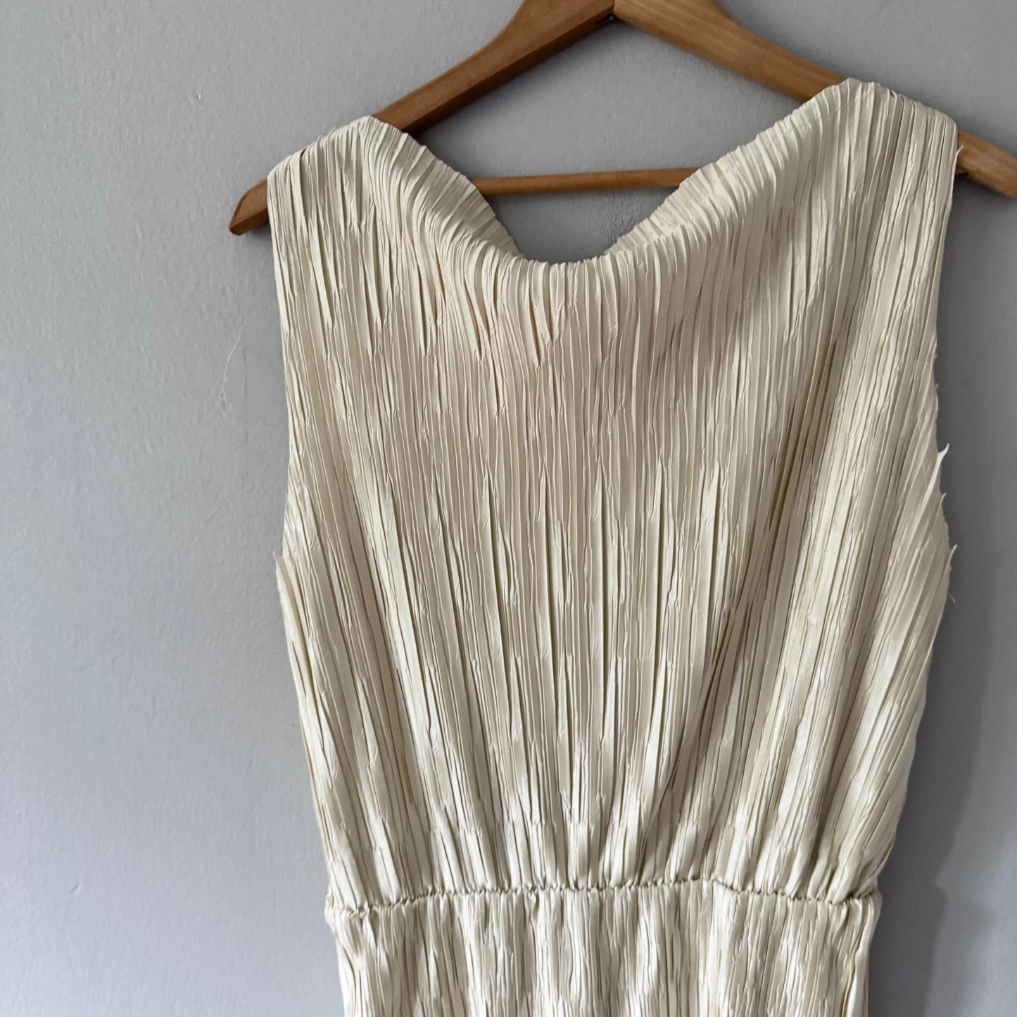 Zara / Beige pleted tank dress / Women S - New with tag