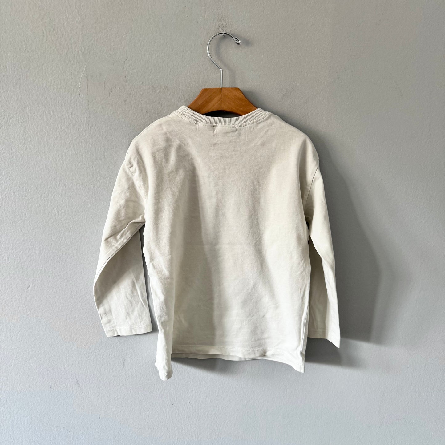 Zara / T-shirt blanc manches longues / 3-4 ans