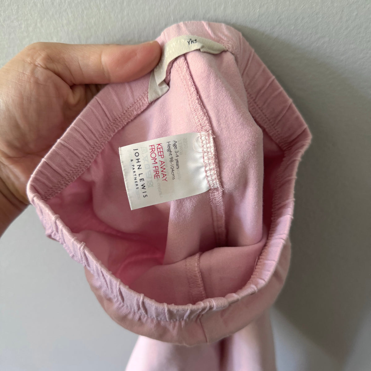 John Lewis / Light pink leggings / 3-4Y