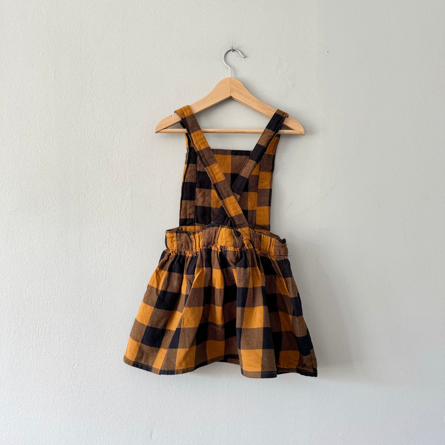 Name it / Plaid overall skirt / 3-4Y
