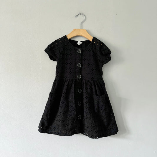 Zara / Black eyelet dress / 5Y