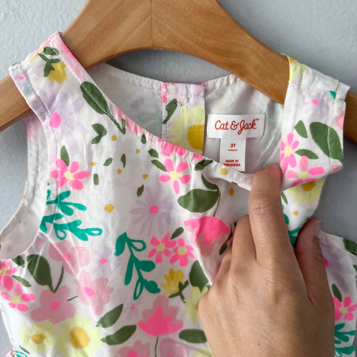 Cat & Jack / Pink floral blouse dress / 3Y