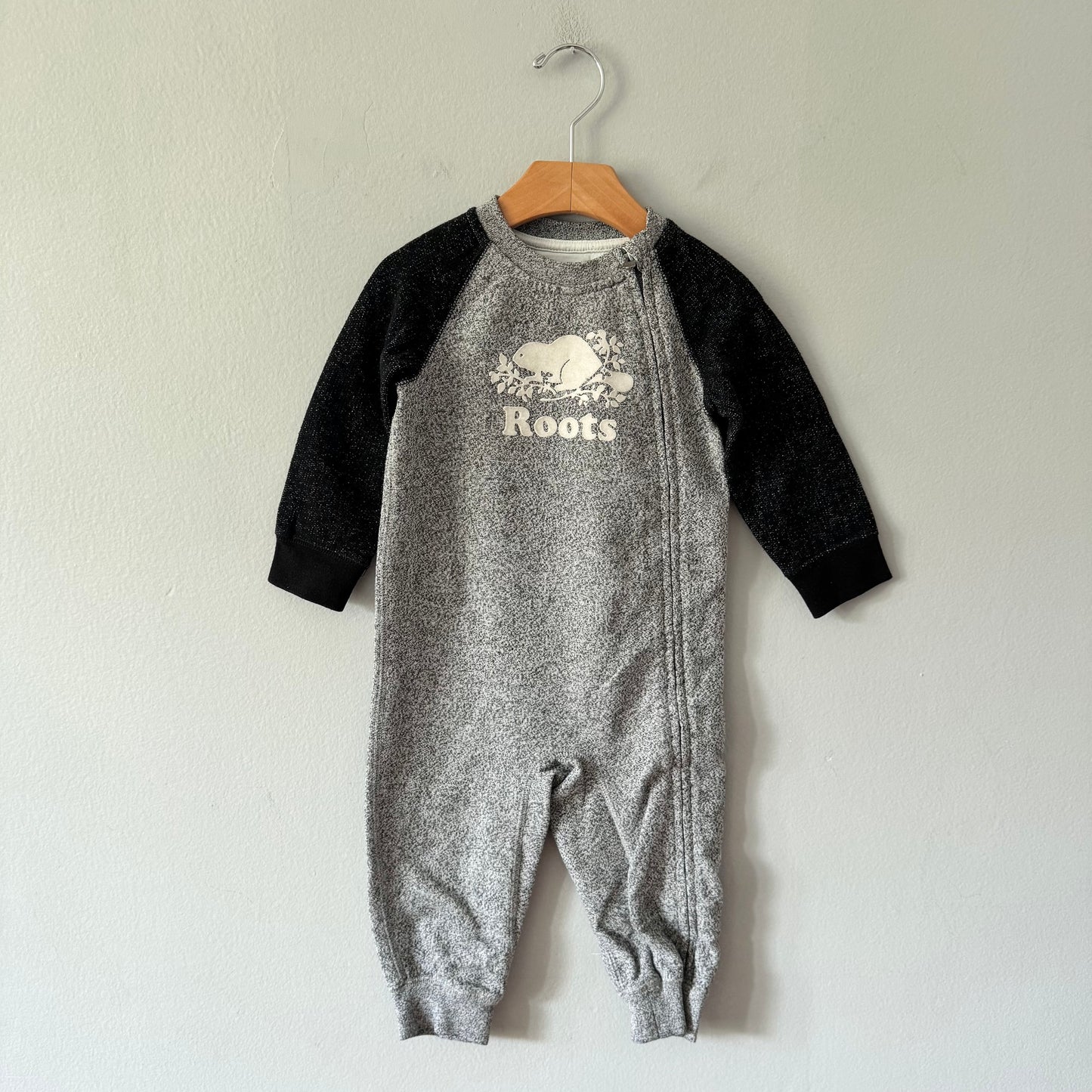 Roots / Salt and pepper romper / 18-24M