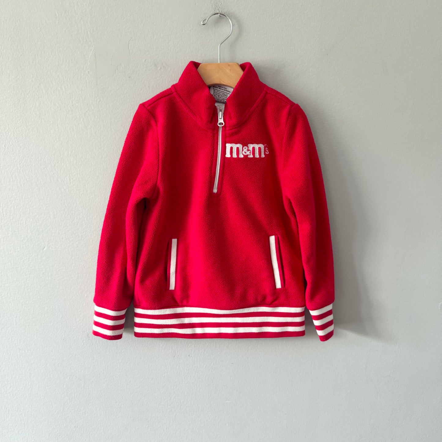 M&M's / Red fleece top / 5-6Y