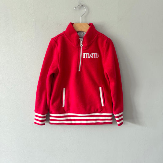 M&M's / Red fleece top / 5-6Y