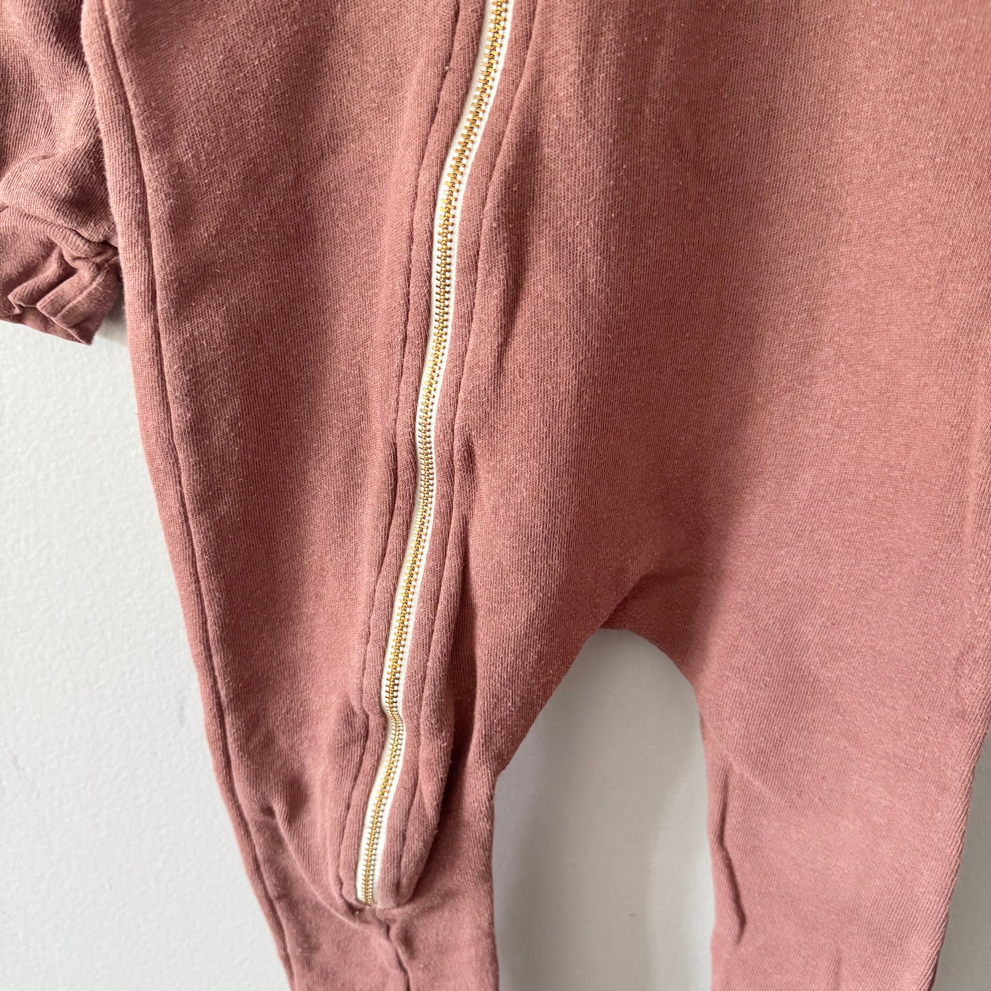 Mini mioche / Brown biker romper / 12-18M