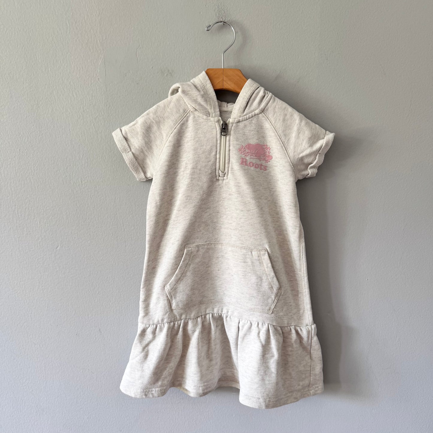 Roots / Light grey crew dress / 5T