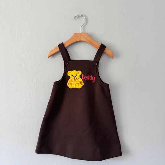 Vintage St. Michael / Brown overall skirt / 4Y