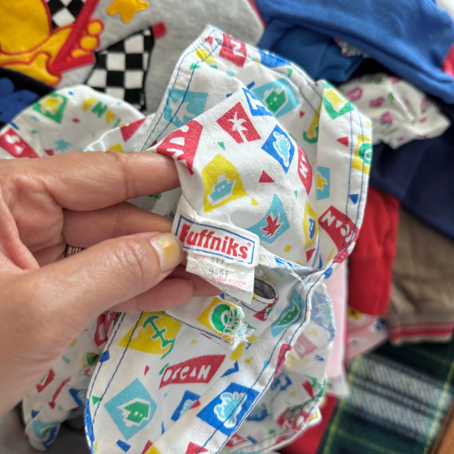 Vintage / White x sail overall shorts / 24M