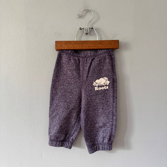 Roots / Purple salt and pepper pants / 6-12M