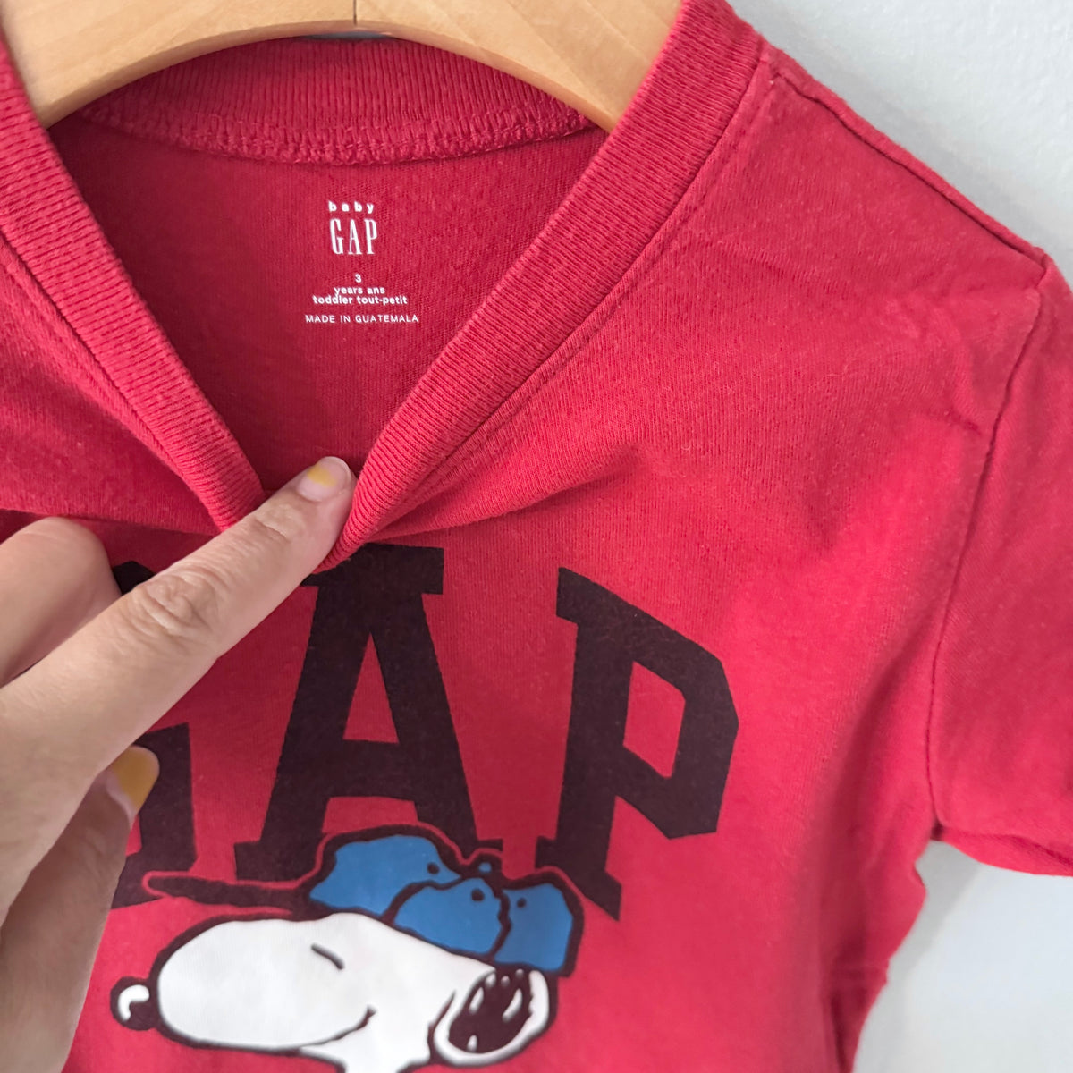 Gap x Snoopy / Red T-shirt / 3Y