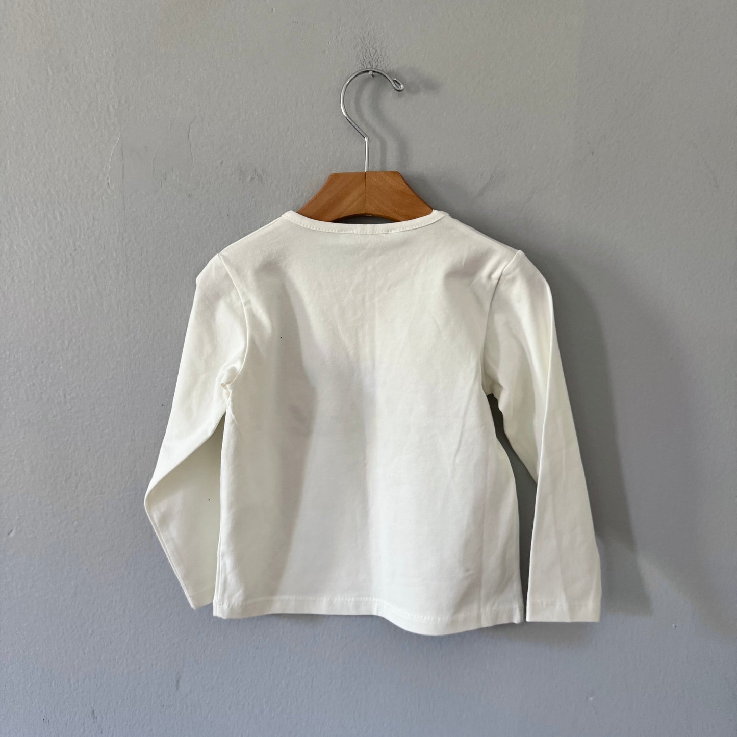 No brand / White long sleeve shirt / 2Y - New with tag