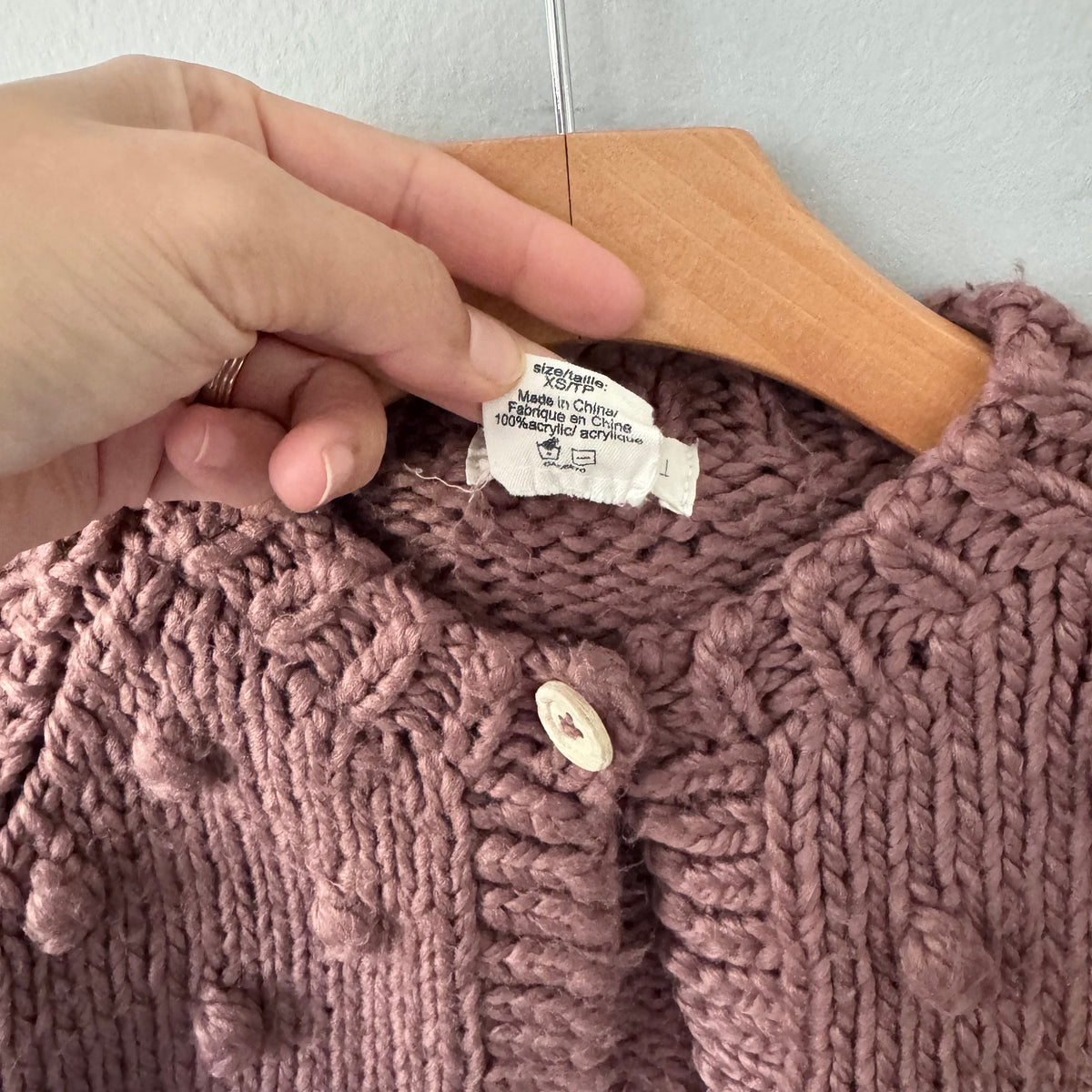 The Blueberry hill / Brown knit cardigan / 3-12M