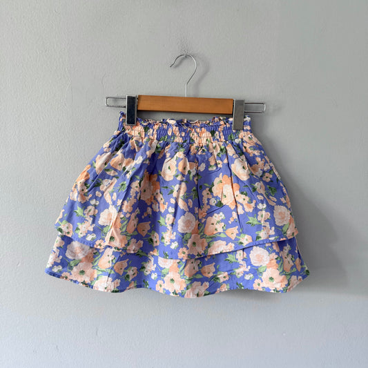 Janie & Jack / Blue x orange flower skirt / 7Y