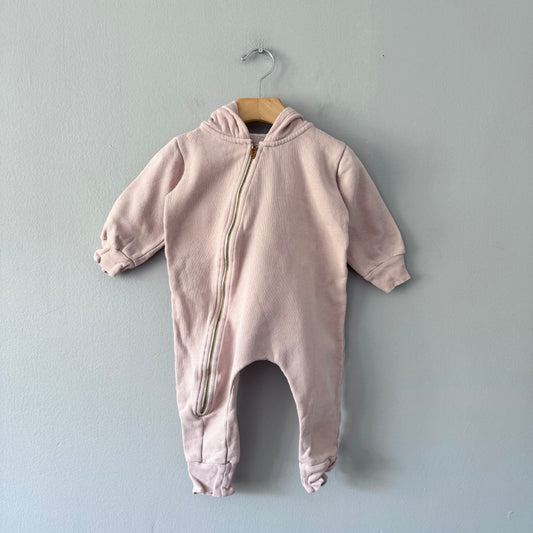 Mini mioche / Light pink biker romper / 12-18M