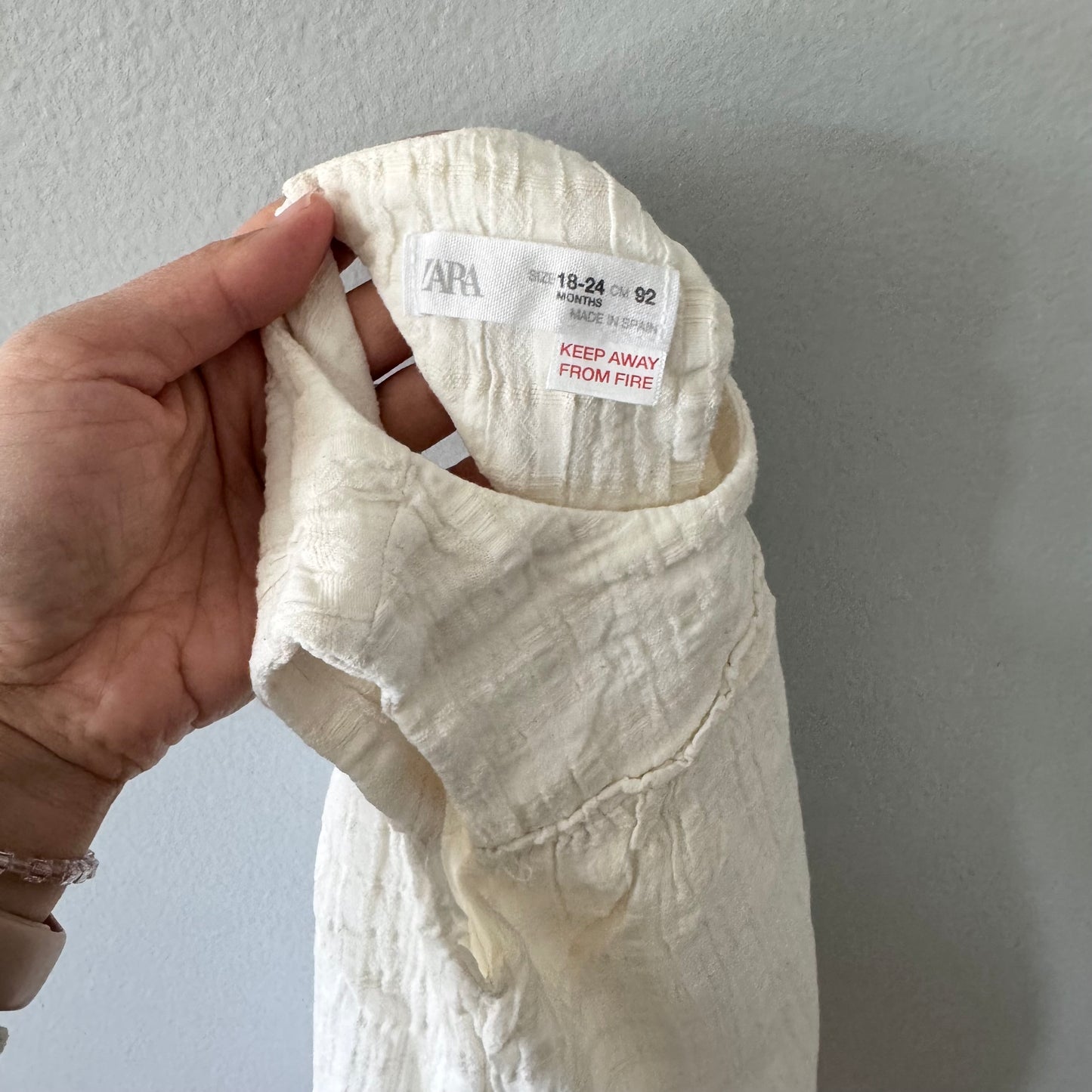Zara / White tank dress / 18-24M