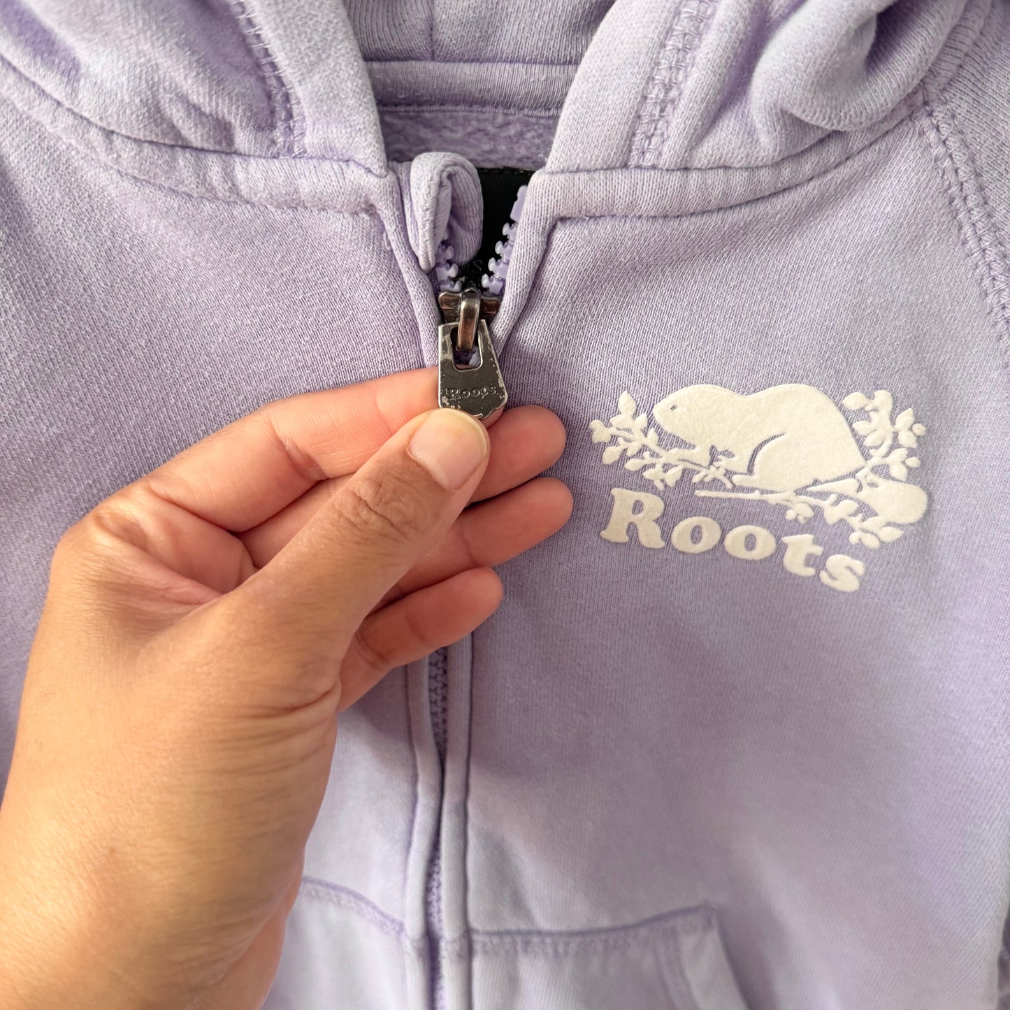 Roots / Lavender zip up hoodie / 5T