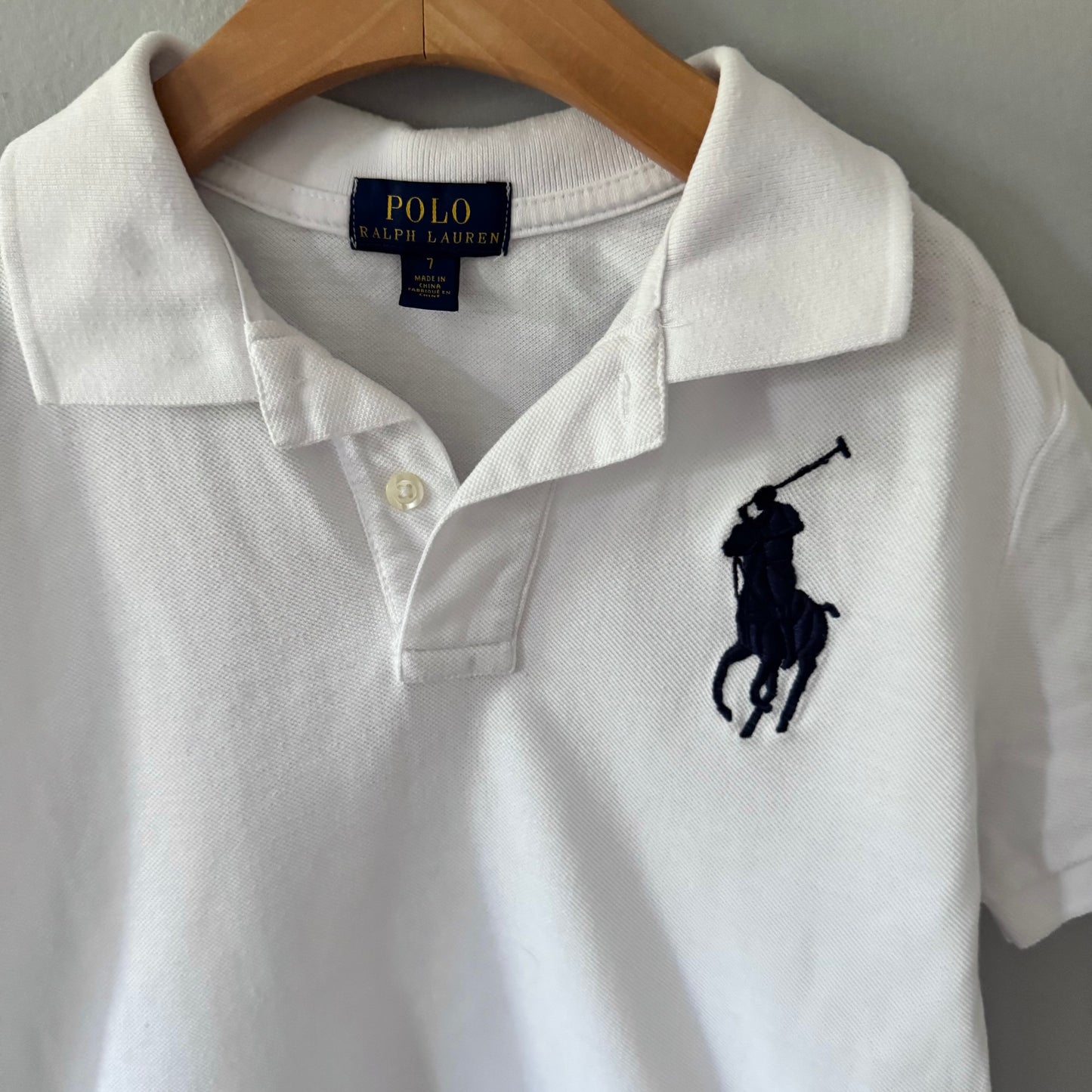 Polo Ralph Lauren / White polo shirt / 7Y