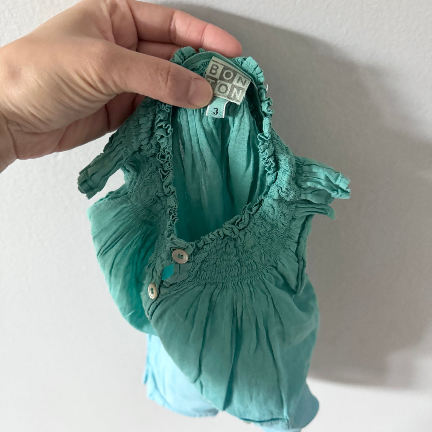 Bonton / Tunique blouse verte / 3A