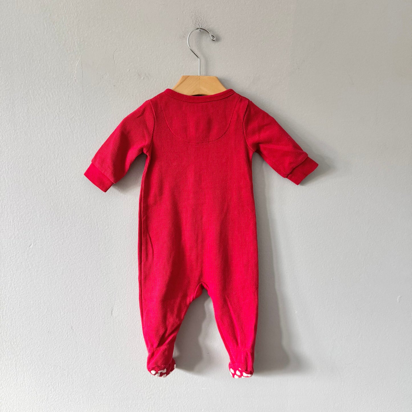 Arborist / Red waffle romper / 0-6M