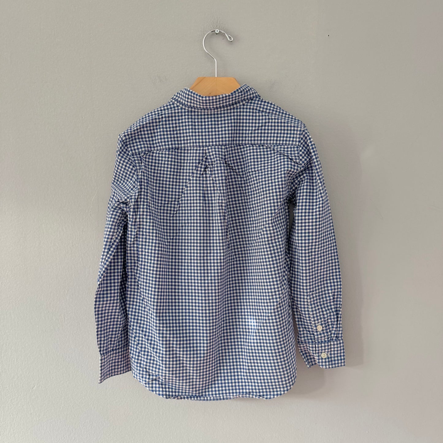Polo Ralph Lauren / Blue white plaid shirt / 7Y