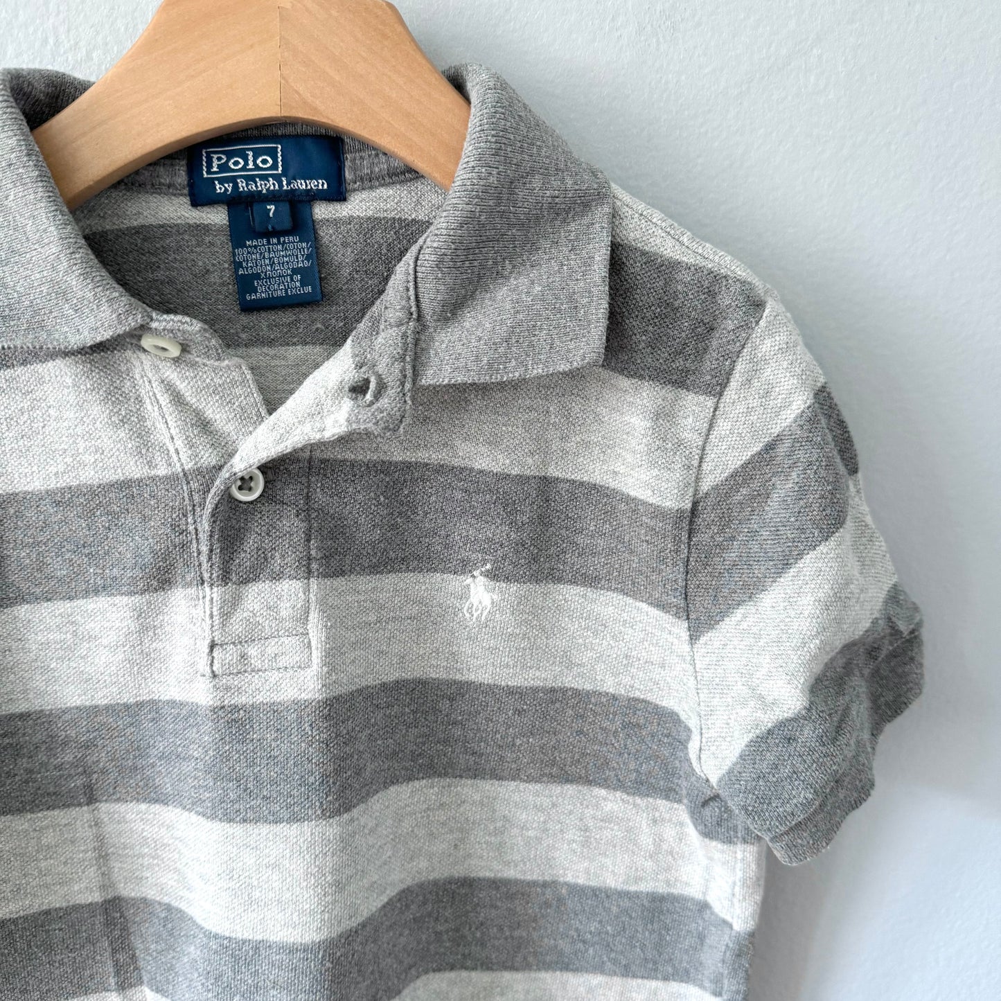 Polo Ralph Lauren / Short sleeve polo - Grey stripe / 7Y