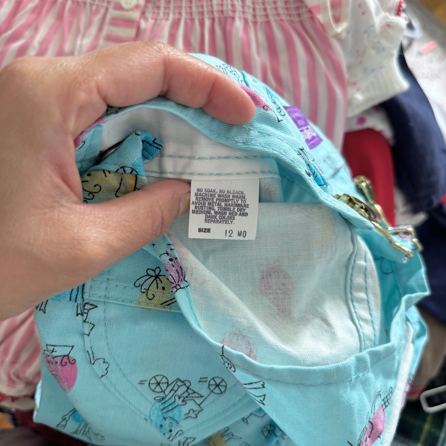 Vintage Oshkosh / Light blue overalls / 12M