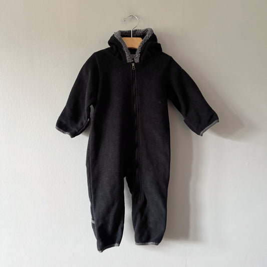 Columbia / Black fleece bunting suit / 18M