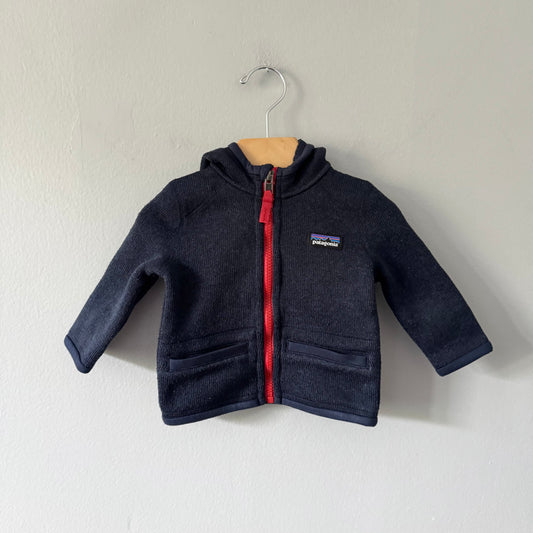 Patagonia / Navy sherpa jacket / 0-6M