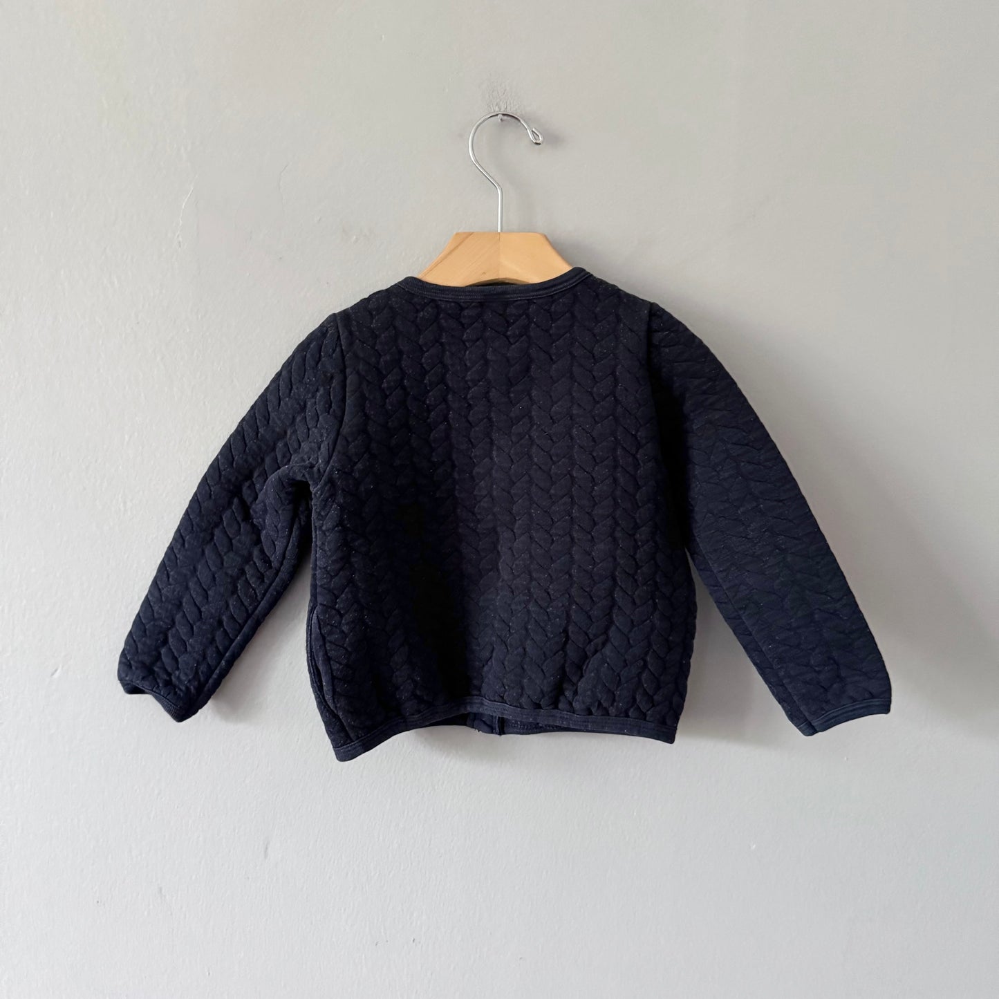 Petit Bateau / Padded zip up - Navy / 3Y