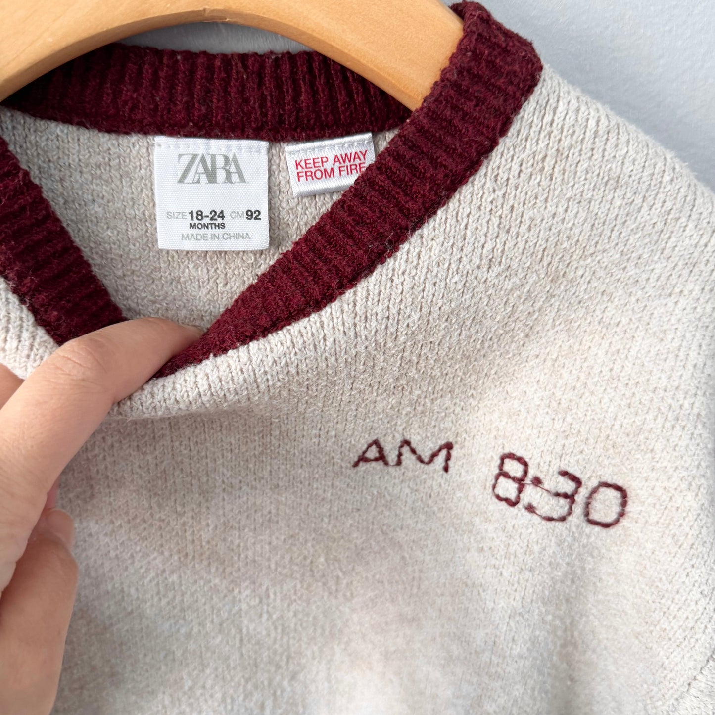 Zara / Pull en tricot AM 8h30 / 18-24M