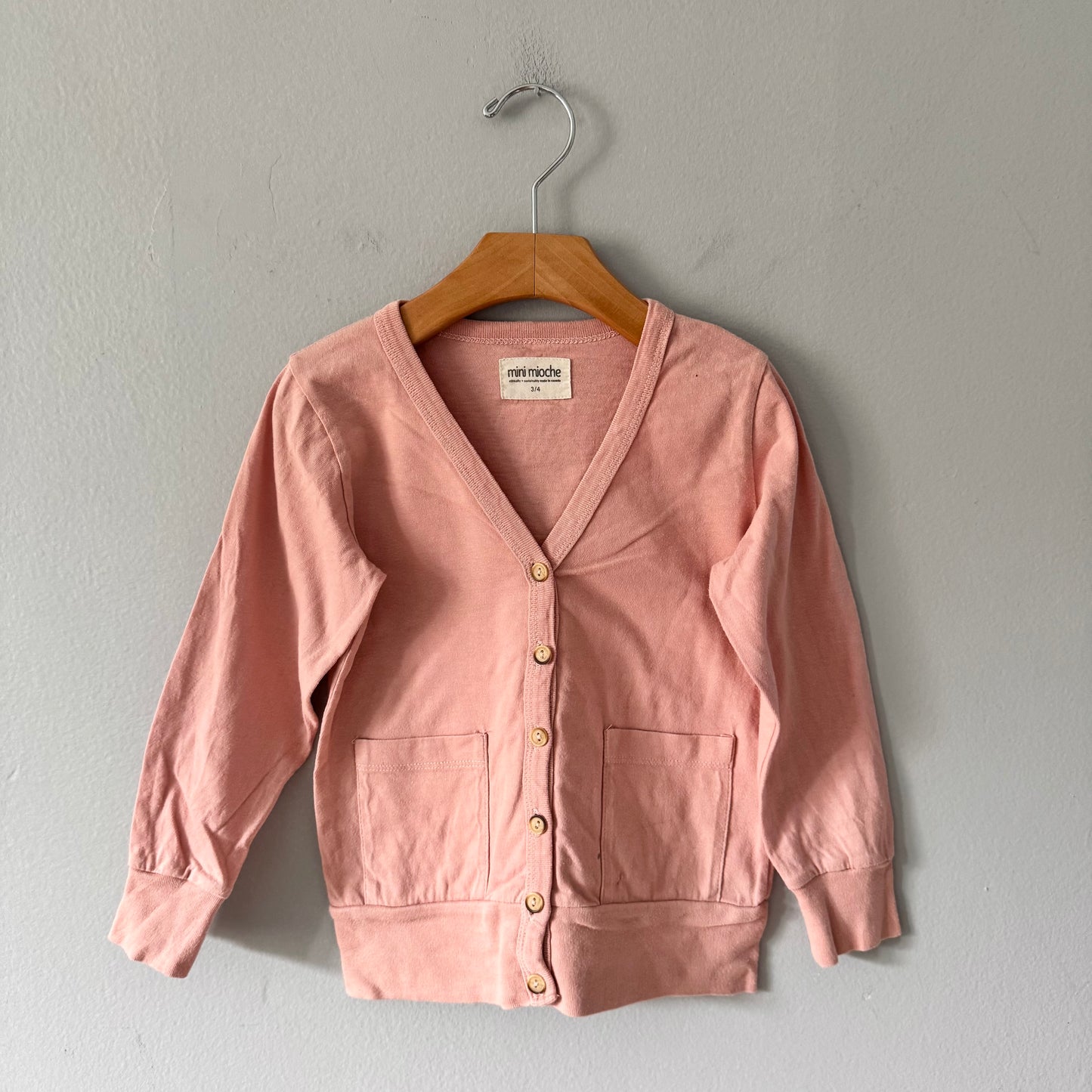 Mini mioche / Light orange cardigan / 3-4Y