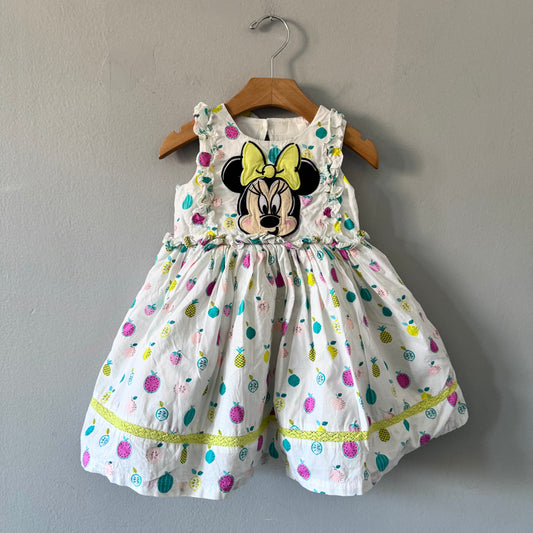 Disney Store / White blouse summer dress - Minnie / 18-24M