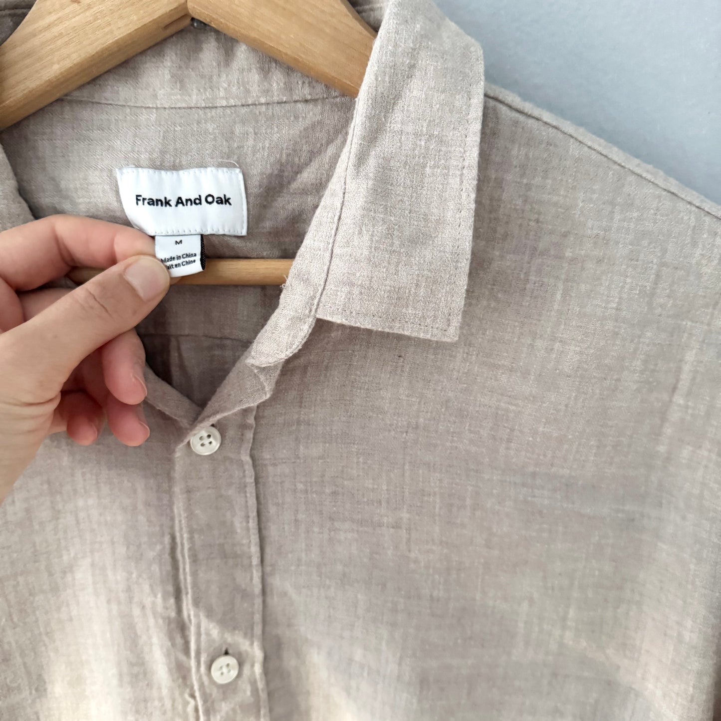 Frank and Oak / Beige flannel shirt / Men M