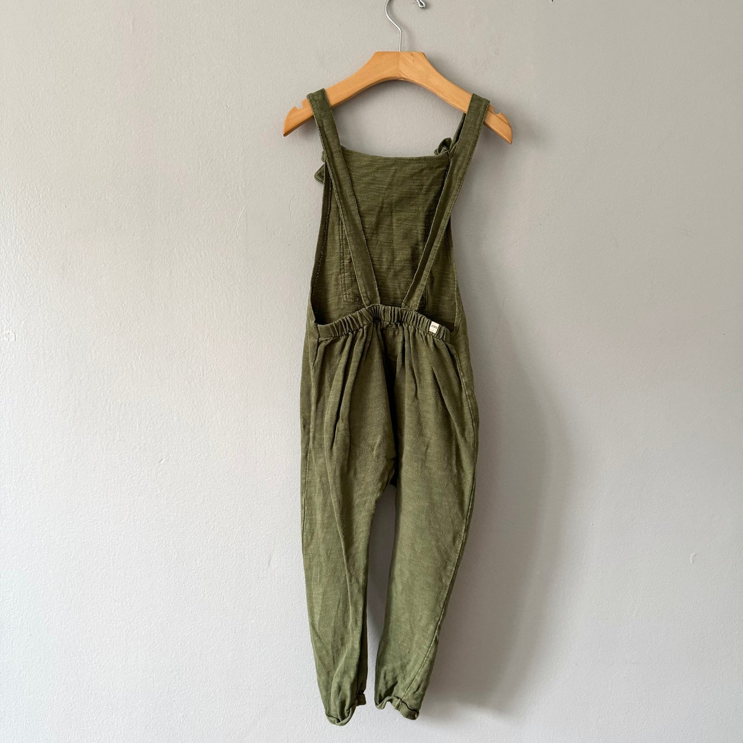 Mini mioche / Khaki overalls / 4Y