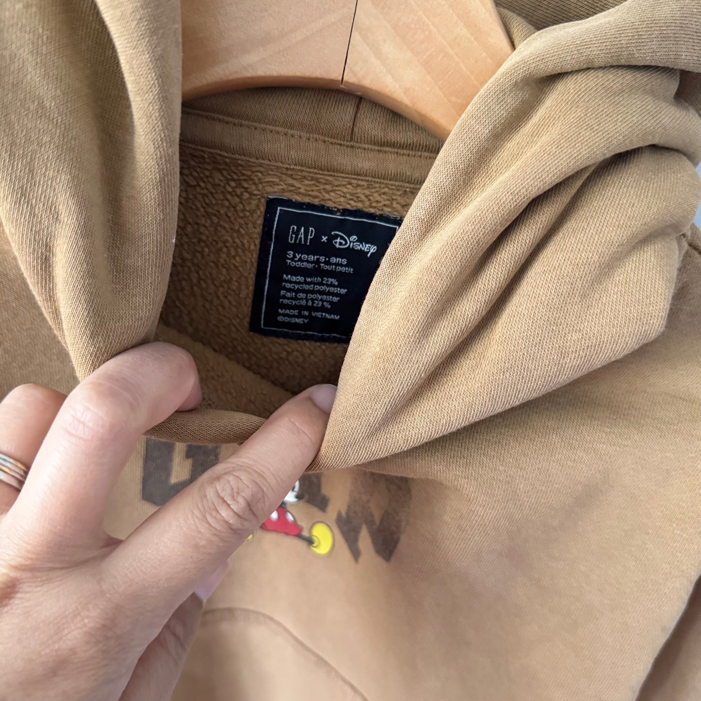 Gap x Disney / Brown Mickey hoodie / 3Y