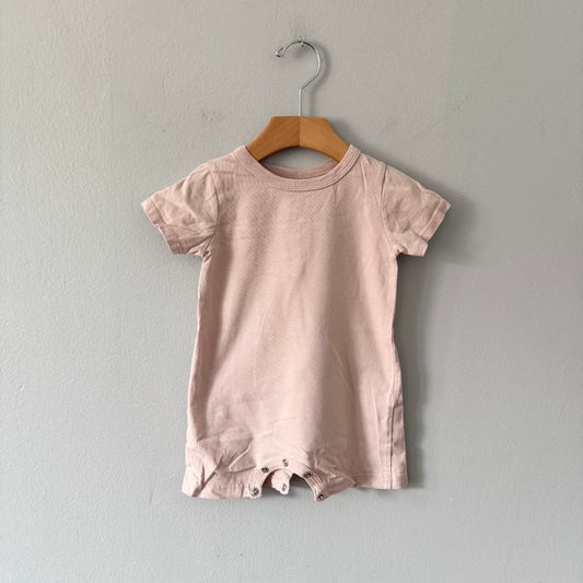 Mini Mioche / Light pink short romper / 6-12M